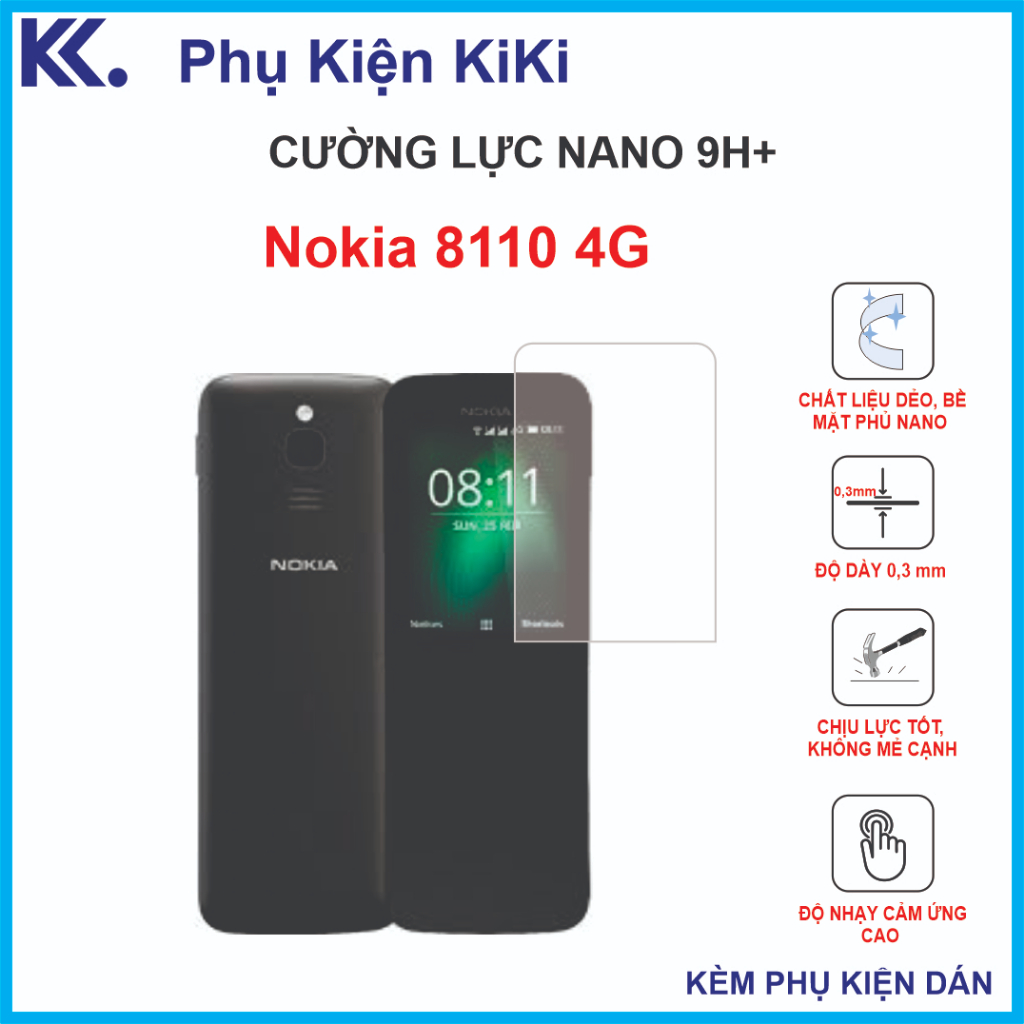 Dán cường lực Nokia 8110 4G cường lực nano dẻo 9H+