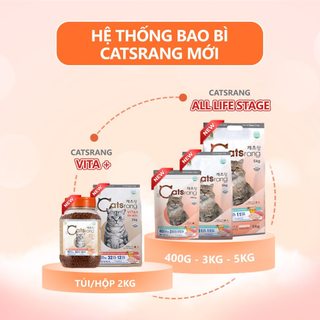 Catsrang Kitten 400g/2kg – Hạt Khô Cho Mèo Con 3–12 Tháng, Mèo Mang Thai & Cho Con Bú