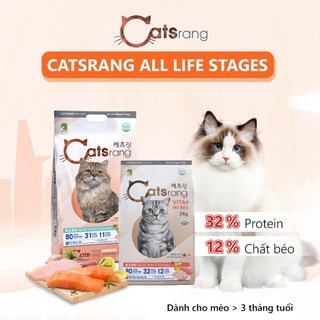 Catsrang Kitten 400g/2kg – Hạt Khô Cho Mèo Con 3–12 Tháng, Mèo Mang Thai & Cho Con Bú