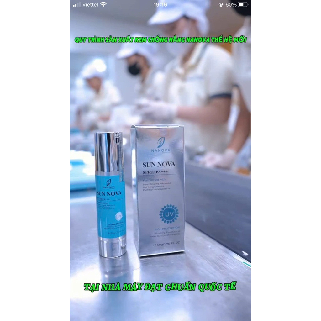 Kem chống nắng Sun Nanova 50g thế hệ mới vượt trội