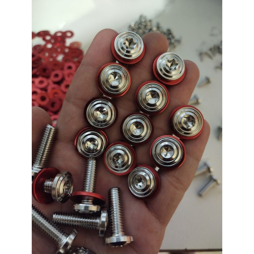 [ Giá 1 con] Ốc inox Saylaya V4 Thái đủ các size gắn cho mọi loại xe