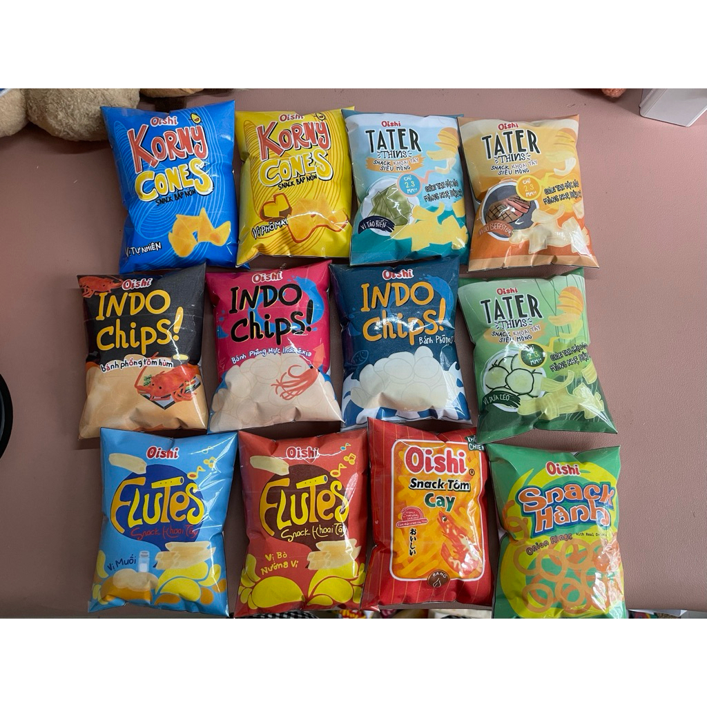 Squishy giấy snack các loại