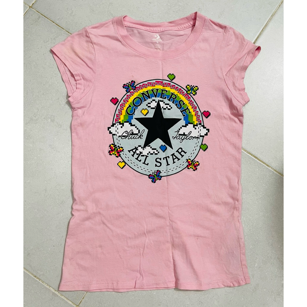 [Auth còn 70%] Áo thun hồng 16€ Euro bé gái hiệu size S cho bé 5-7 tuổi 20-24kg