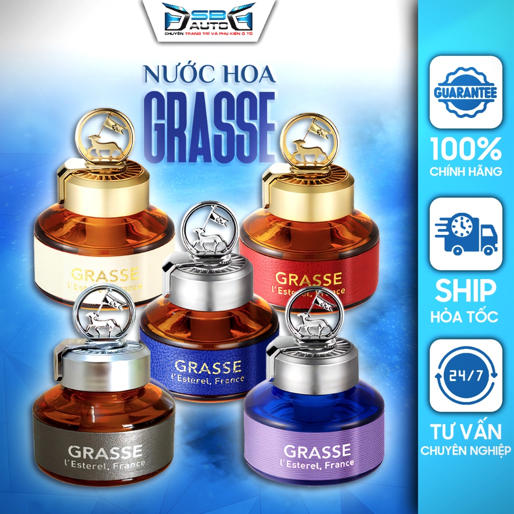 Nước Hoa Ô Tô Cao Cấp BULLSONE - GRASSE Chính Hãng Tinh Dầu Nước Hoa, Thơm Phòng, Khử Mùi Ô Tô