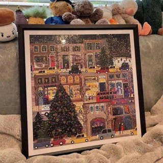  Tranh Xếp Hình 500 Mảnh Chủ Đề Noel – Tranh Lắp Ghép Trang Trí Nhà Kích Thước 50x50cm 