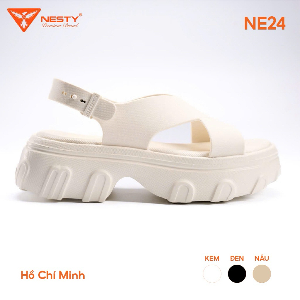 GIÀY SANDAL NỮ NESTY NE24 - SANDAL NỮ QUAI CHÉO ĐI HỌC, ĐI CHƠI ĐẾ EVA CAO 5CM