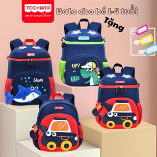 balo cho bé mầm non, balo bé trai, balo trẻ em mẫu giáo đi học cho bé Từ 1-6 Tuổi ( Máy Xúc Nắp Sao)