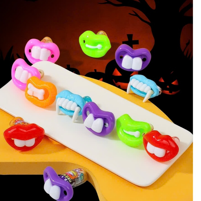 (5/10/20 cái ) kẹo mút hàm răng halloween vui nhộn , kẹo halloween
