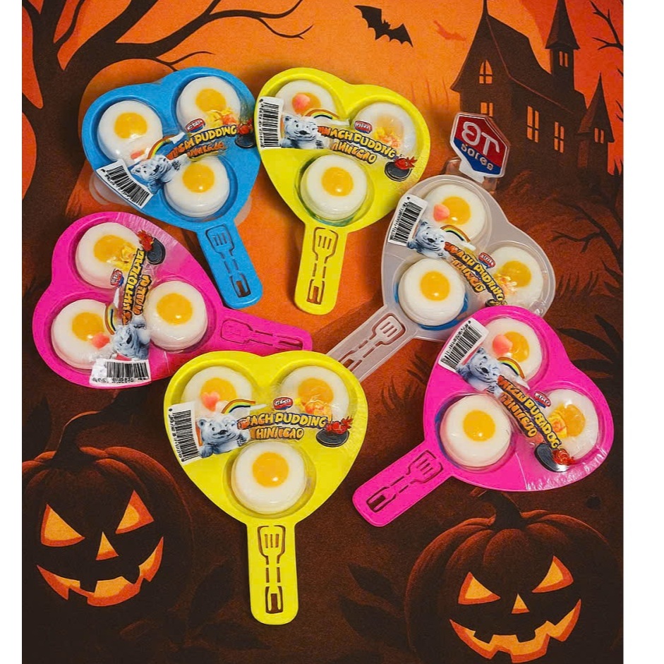 combo 3 chảo thạch trứng ốp la kèm kẹo nổ trái tim