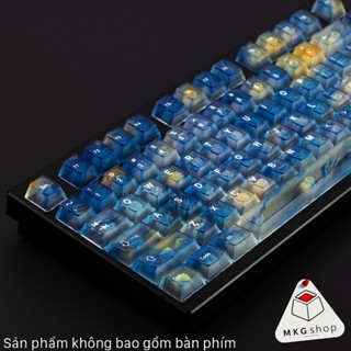  Keycap Starry Night Trong Suốt 122 Phím – Cherry Profile ABS Xuyên LED In UV – Bộ Nút Bàn Phím Cơ RGB 