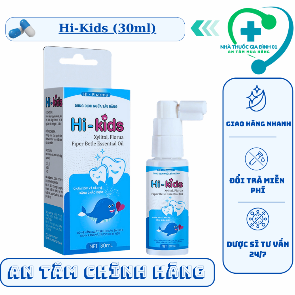 [CHÍNH HÃNG] Xịt chống sâu răng Hi-Kids (30ml)