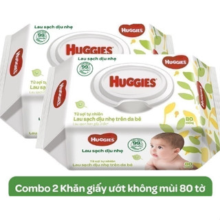  Khăn ướt HUGGIES không mùi gói 64 72  80 miếng HSD: 2026 