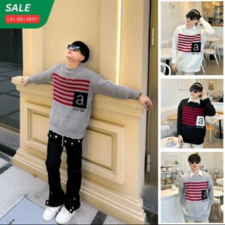 Áo len SWT dài tay unisex nam nữ chữ A, áo len cổ tròn form rộng HOT NEW 2025