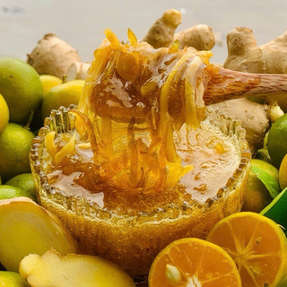Tắc gừng mật ong đường phèn, nhà làm thơm ngon an toàn sức khỏe (1kg)
