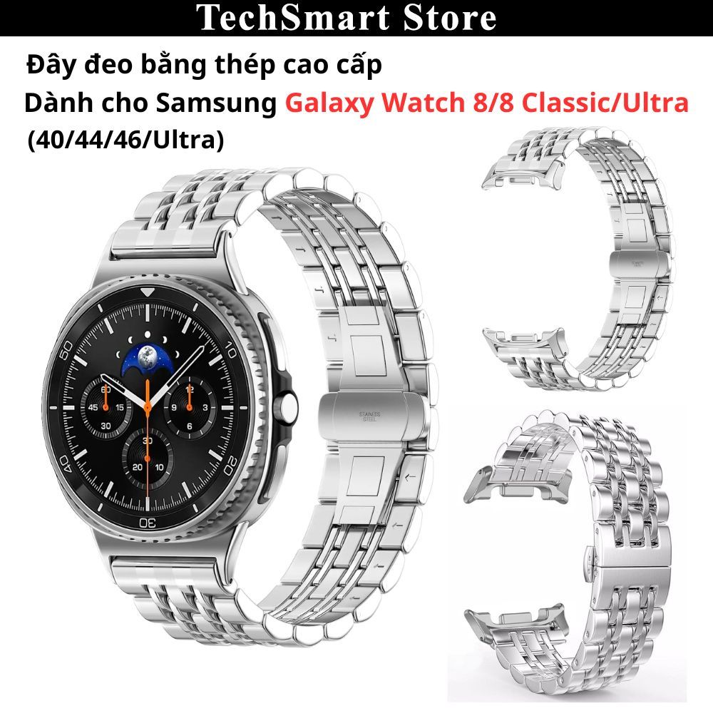 Dây đeo thép cao cấp dành cho Samsung Galaxy Watch 8,Watch 8 Classic,Watch 8 Ultra,Watch 7 Ultra