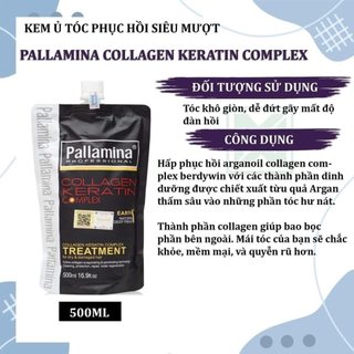 Tinh dầu dưỡng tóc, kem hấp, dầu xả Pallamina Collagen Keratin Complex 60ml, 500ml