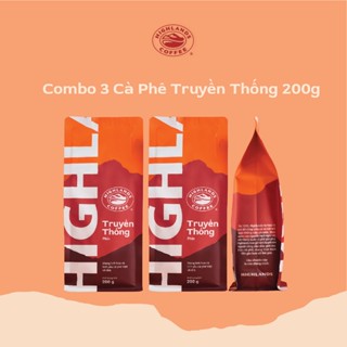 Combo 3 gói Cà phê rang xay Truyền thống Highlands Coffee 200g