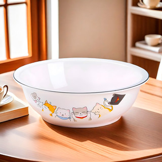 Tô sứ hình mèo Life 22.5x7.5cm – tô sứ lớn dễ thương phong cách Nhật Hàn