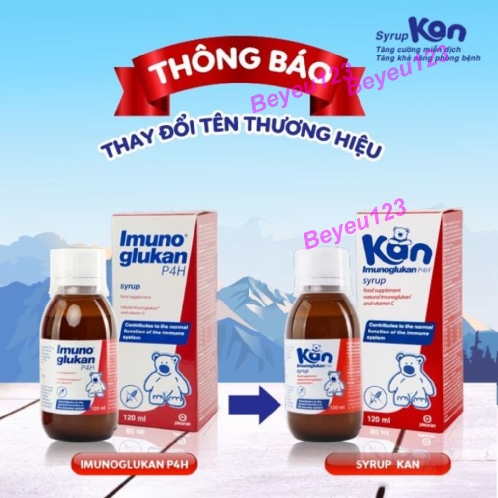 HSD T7/27 - Chai Siro Kan ImunoGlukan tăng đề kháng cho Bé 120ml - SYRUP KAN Imuno Glukan SHC