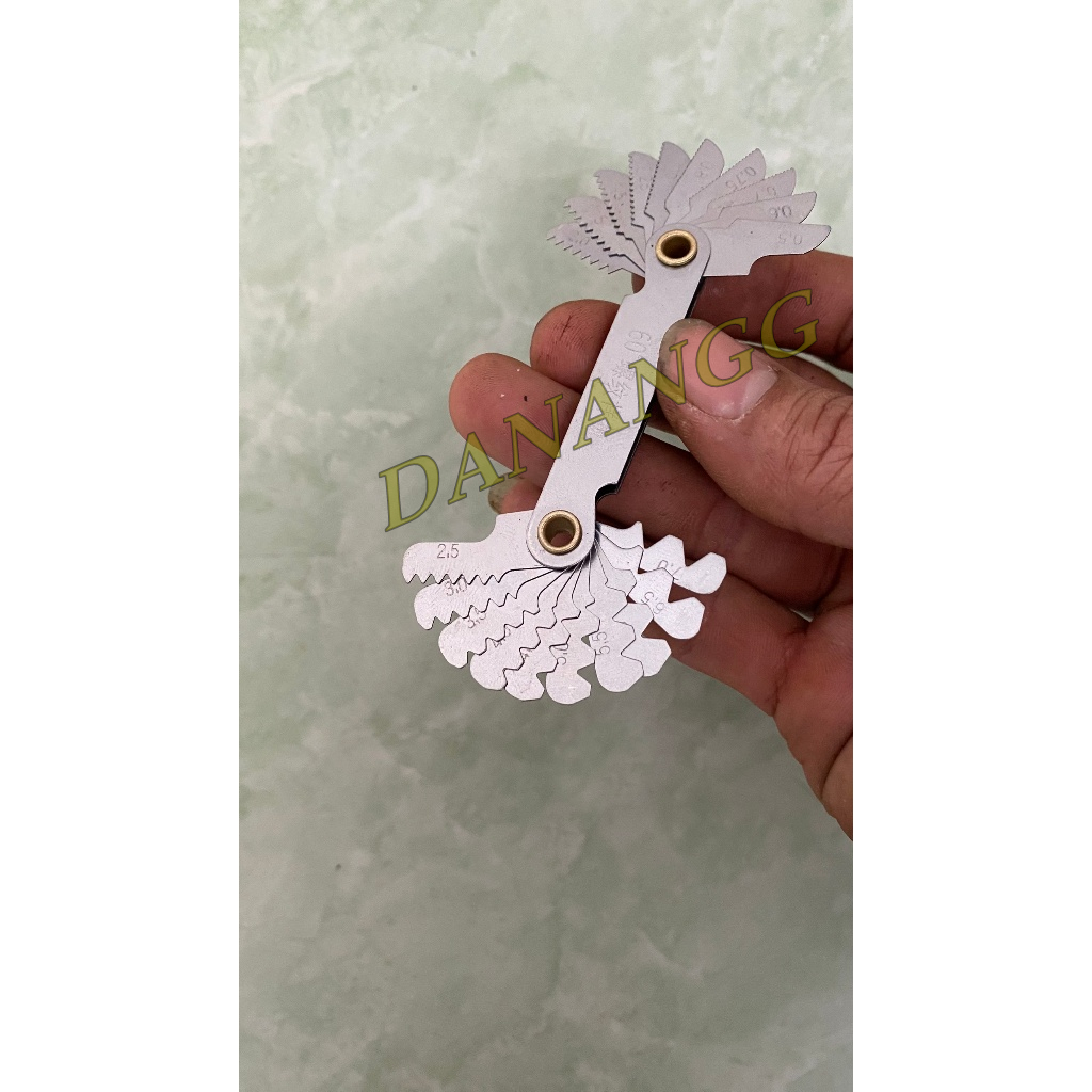 thước đo ren 20 lá 60 độ đo bước ren taro cơ khí