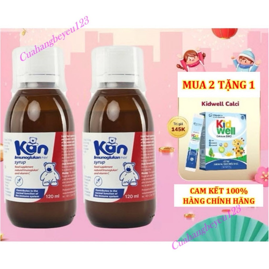 HSD T7/27 - Chai Siro Kan ImunoGlukan - tăng đề kháng cho Bé 120ml - SYRUP KAN Imuno Glukan SHC - Ki