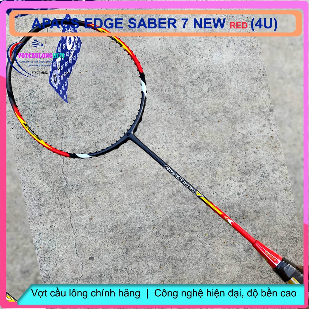 Vợt cầu lông Apacs Edge Saber 7 (4U)  New RED - BH Chính Hãng - Vợt cân bằng công thủ đánh phong trào | BigBuy360 - bigbuy360.vn