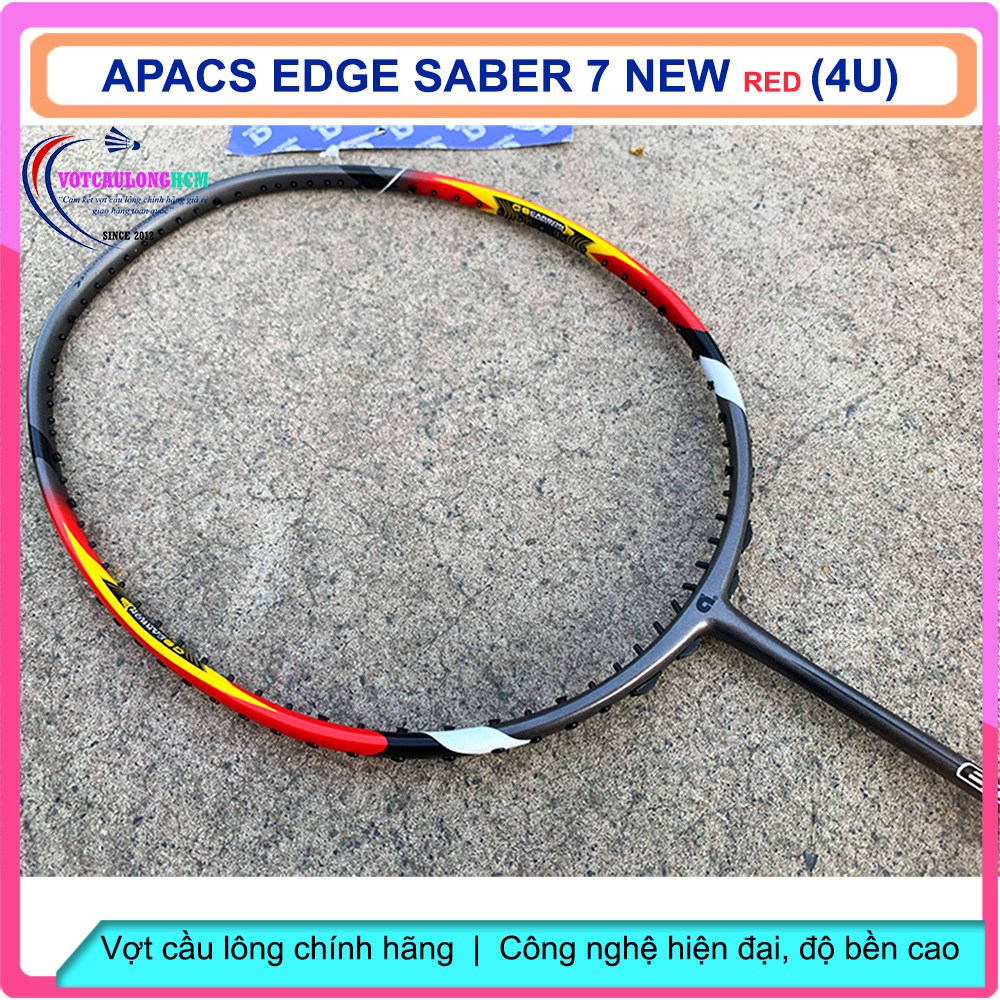 Vợt cầu lông Apacs Edge Saber 7 (4U)  New RED - BH Chính Hãng - Vợt cân bằng công thủ đánh phong trào | BigBuy360 - bigbuy360.vn
