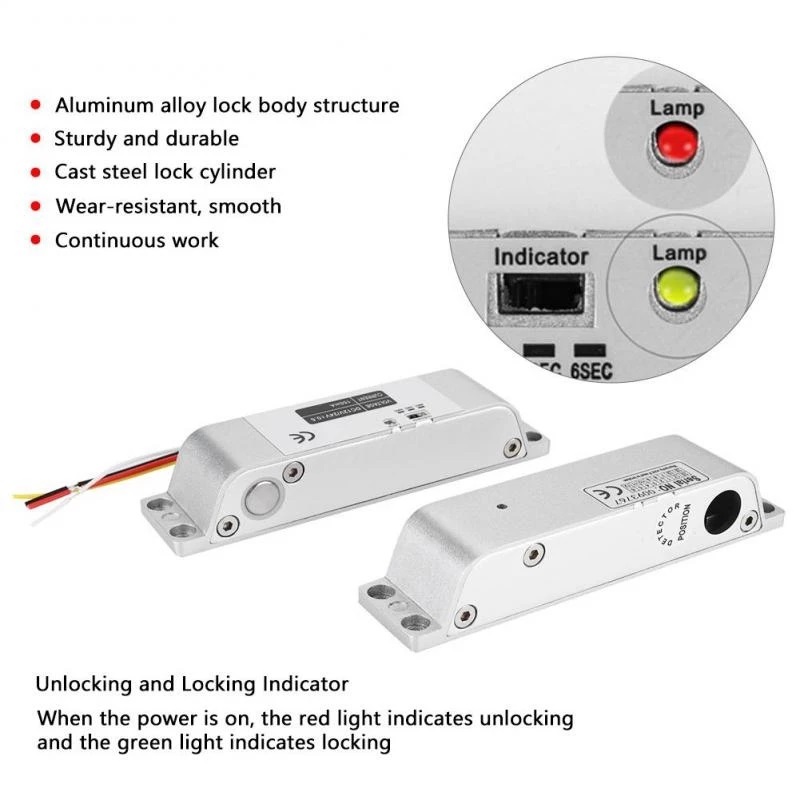 Chốt Điện Khoá Cửa Dc 12V 1000 Kg,Khóa Chốt Rơi 12V Chốt Khóa Điện Từ Gắn Cửa Gỗ, Nhôm, Nhựa, Khóa Thường Mở