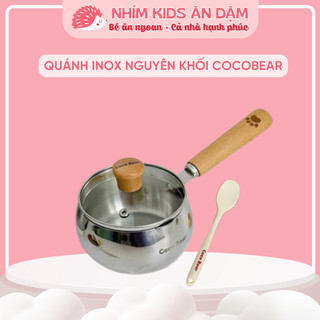  Quánh Inox Nguyên Khối MUMBEBE - COCOBEAR Đường Kính 12-14cm Chế Biến Đồ Ăn Dặm Quánh Cháo Quánh Bột Cho Bé 