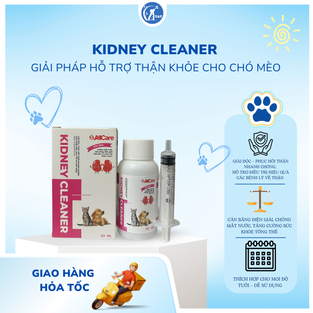 Kidney Cleaner Siro Bổ Thận, Phục Hồi Thận Nhanh Chóng Cho Cho Mèo