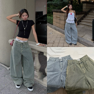 RACCY JEANS - Quần Jeans DEROSE Form HAREM BÍ Phồng Đùi To Dài Rộng Chất Jeans Dày Mềm