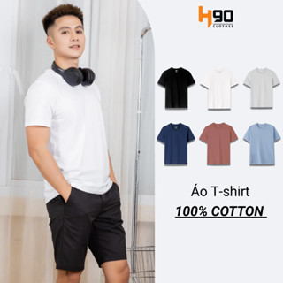 Áo Thun T-Shirt Slimfit Nam H90 - Chất 100% Cotton Co Giãn 4 Chiều - Thấm Hút Tốt - Thoải Mái