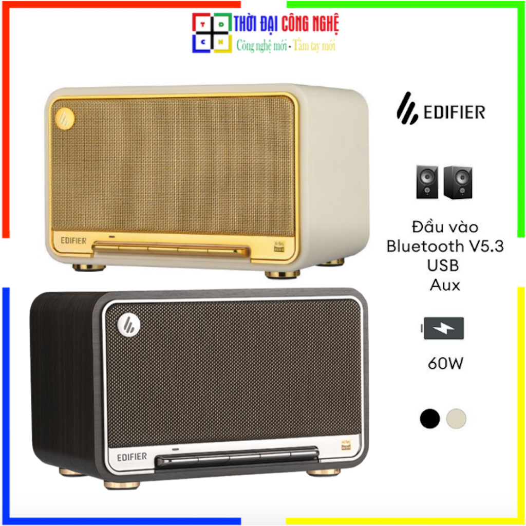 Loa EDIFIER D32 Bluetooth V5.3 hỗ trợ codec LDAC độ phân giải cao lên tới 24bit/96kHz. Bảo hành 12 t