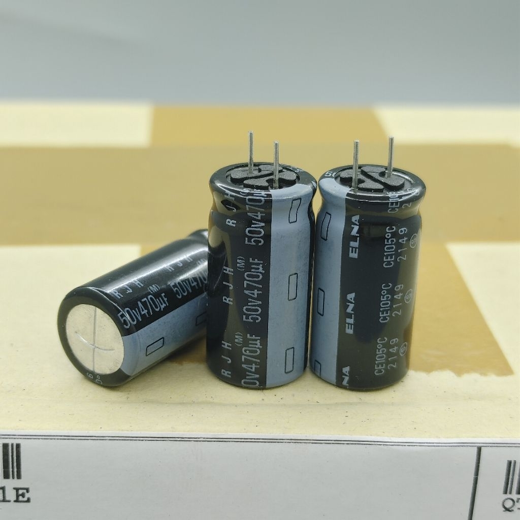 (2 con) Tụ điện Elna RJH 50V 470uF 105°C 12.5x25mm