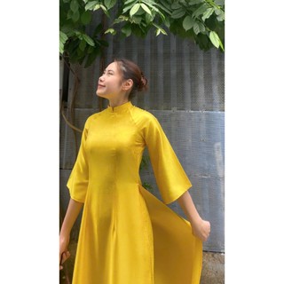ÁO DÀI GẤM TRỤ TAY LOE BIGSIZE DƯỚI 98KG (KHÔNG QUẦN)