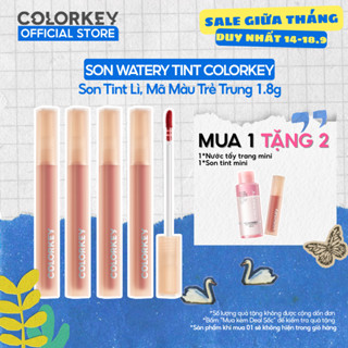 Set 4 Thỏi Son COLORKEY Watery Tint Bền Màu Lâu Trôi, Không Dính Cốc, Siêu Mịn Môi 1.8g