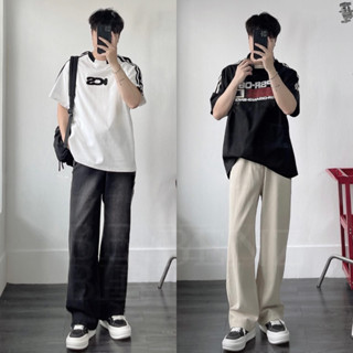  Quần Jean Nam Màu Be Xanh Retro Wash Xám Trầm Smoke Ống Suông Rộng BENZ phong cách Menwear Retro,Vintage ,Grind - TR01 