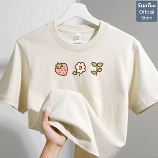  Áo thun nữ form vừa SUNTEE STFV214 phong cách basic in hình 114 vải cotton 250GSM cao cấp thoáng mát 