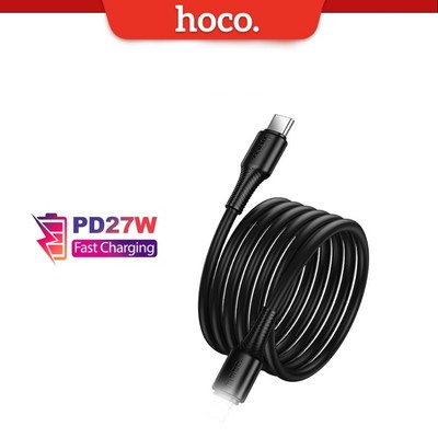 Cáp sạc nhanh PD27W  TypeC dùng cho ip6/7/8/X/11/12/13/14 Hoco X120 dài 100CM