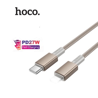 Cáp sạc nhanh Hoco X119 PD27W Type-C dùng cho ip6/7/8/X/11/12/13/14promax hỗ trợ truyền dữ liệu dài 1M
