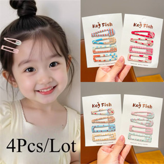 Set 4 Kẹp Tóc Hình Giọt Nước Hình Vuông Bản To Màu Sắc Kẹo Ngọt Dễ Thương Phong Cách Hàn Quốc GN1 