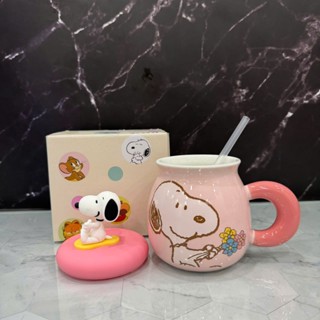  Ly sứ  cốc sứ  ly decor  ly có tay câm bằng sứ Chó Snoopy  Ly quà tặng sinh nhật 