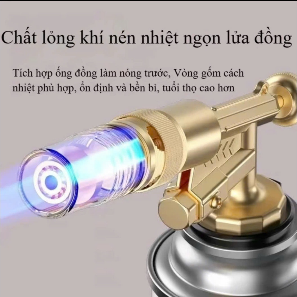 Đầu Khò Ga Mini - Đèn Khò Gas Cao Cấp Lõi Đồng Ống Dài Bền Bỉ Cho Ngọn Lửa Xanh TIỆN DỤNG