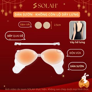 Áo Bra Dán Nâng Ngực Silicon Dán Sườn SOLAH 1 Dây Quai Trong Có Độn Mặc Áo Váy Hở Lưng Dự Tiệc BR01