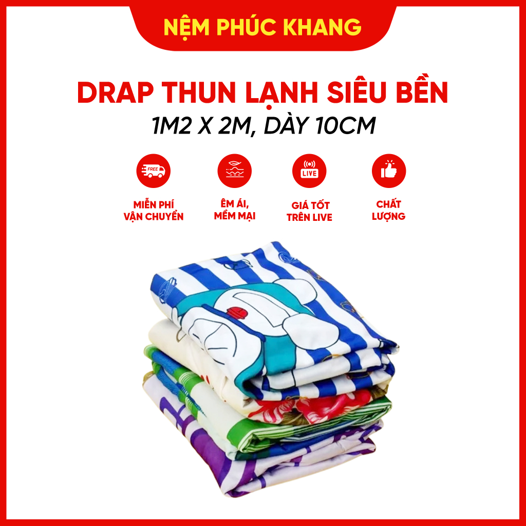 Drap thun lạnh siêu bền 1m2x2m cao 10cm