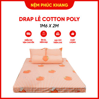 Xả hàng drap lẻ cotton poly 1m6 x 2m