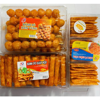Bánh bò quẩy hộp bánh bò xiên vừng bò vừng miếng đồ ăn vặt tuổi thơ