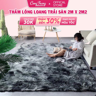 Thảm Lông Loang Đủ Kích Thước (1m8x2m - 2mx2m2) Trải Sàn Lông Dầy Hàng Đẹp 2025 (Mặt Sau Chống Trơn Trượt)