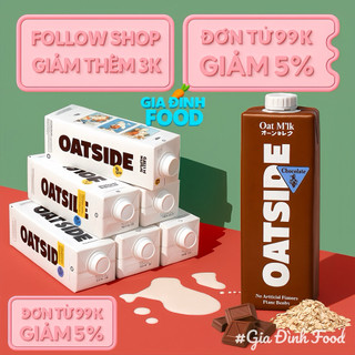   DATE MỚI  THÙNG 6 HỘP 1L LỐC 3 HỘP - Sữa Yến Mạch Oatside Không Đường Ít Calo Oatside Socola 1L 180ML 