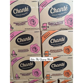 Thùng 4 Can - Túi Nước Giặt Xả Chanté Cao Cấp 8 Trong 1 Hương Nước Hoa 3,1Kg/ 3,05Kg